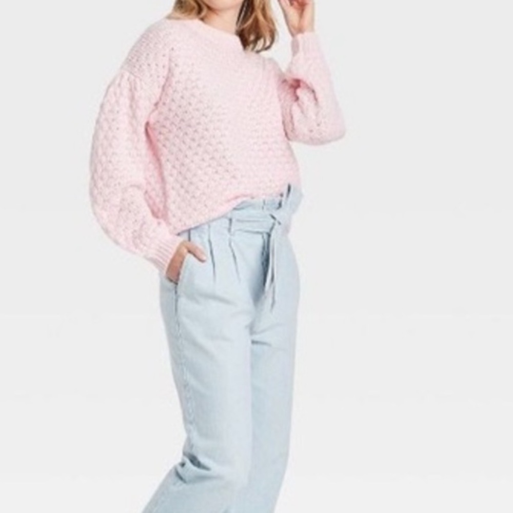 A NEW DAY KNIT SWEATER PINK